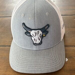 Men's Gray Bull Logo Cap
